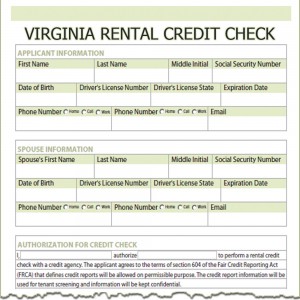 Virginia Rental Credit Check