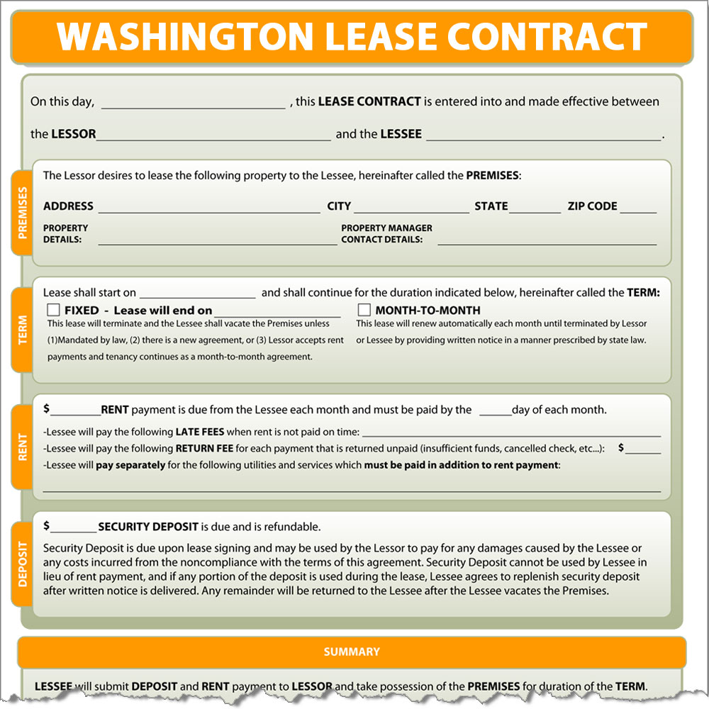 Washington Lease Contract Form