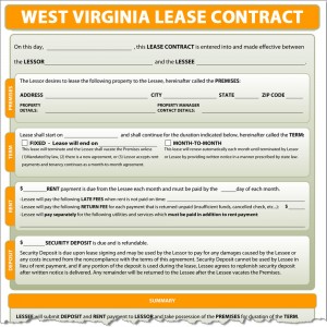 West Virginia Lease Contract Form