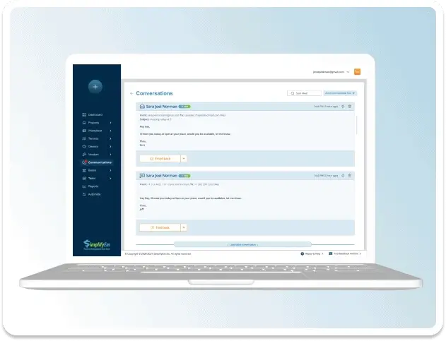 mass communication dashboard property management SimplifyEm