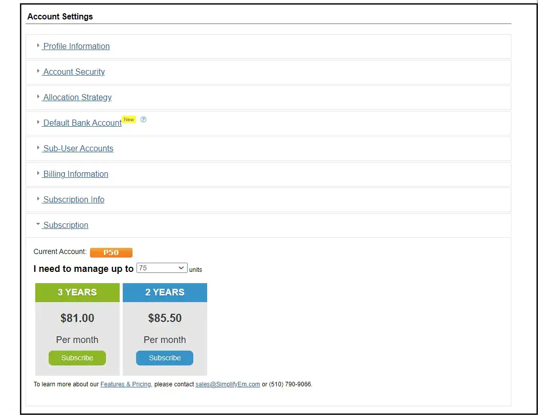 subscription plans